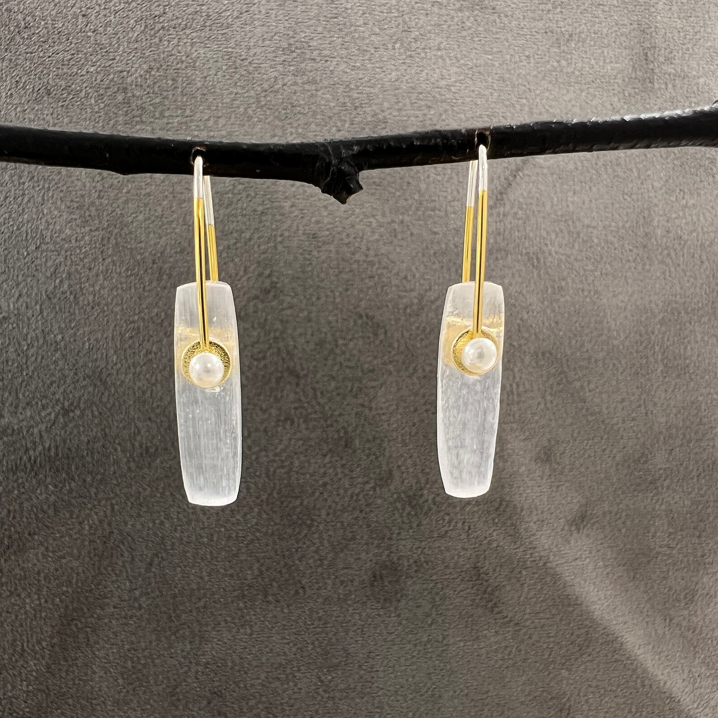 Selenite Crystal Earrings & Necklaces