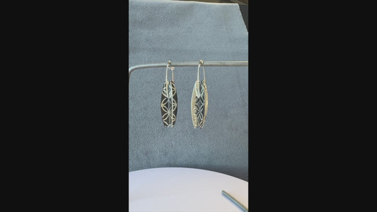 Oxidized silver "Doubles" lantern shaped earrings