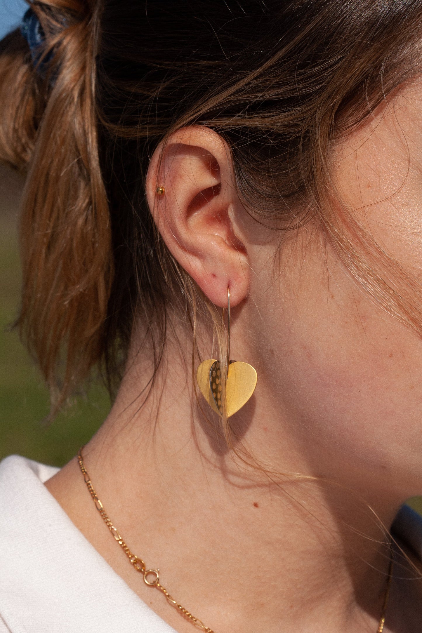 Large Double Heart Earrings