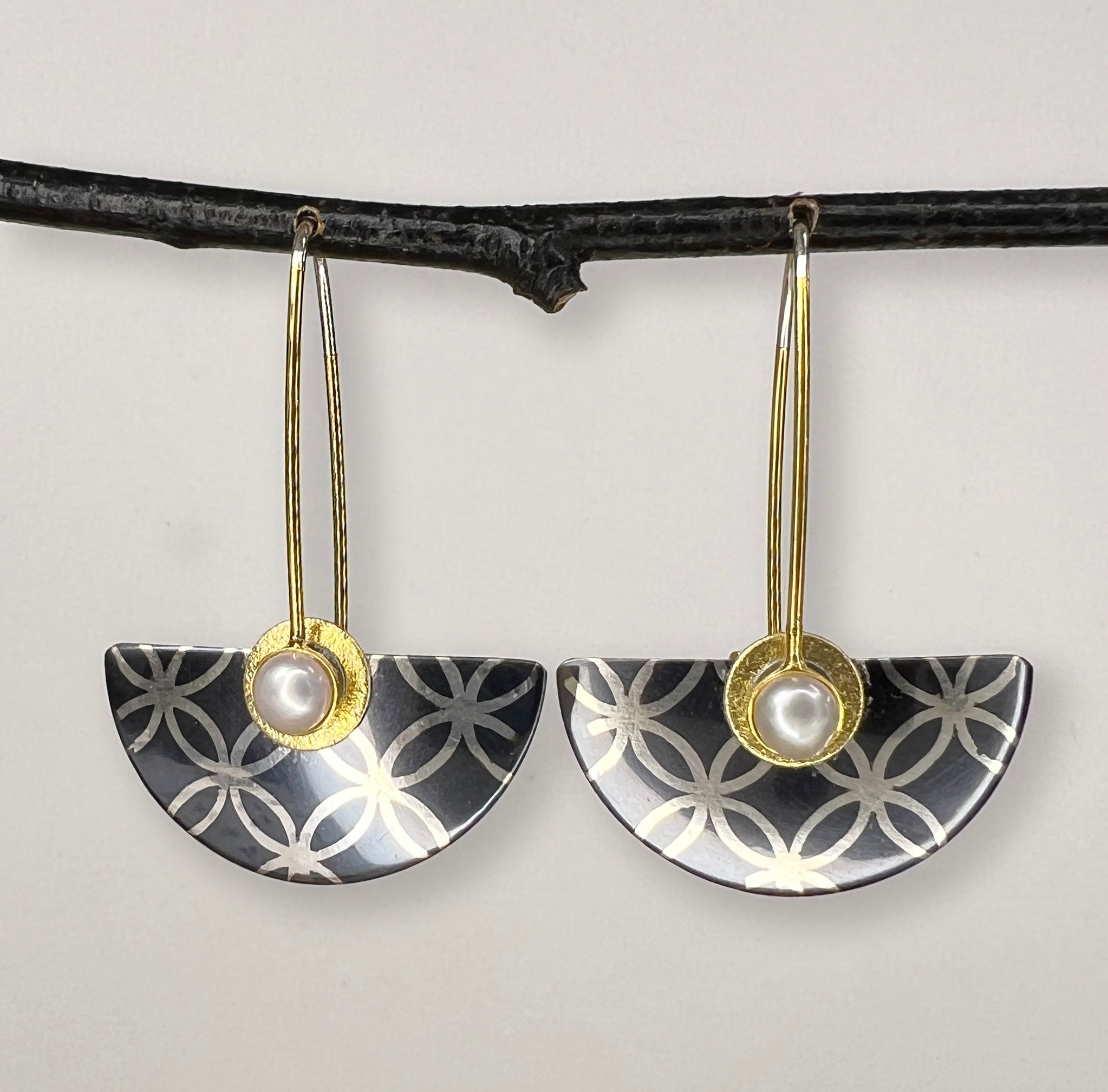 Small Oxidized Sterling Lace Triangle Earrings--2 Styles – Keith Lewis  Studio